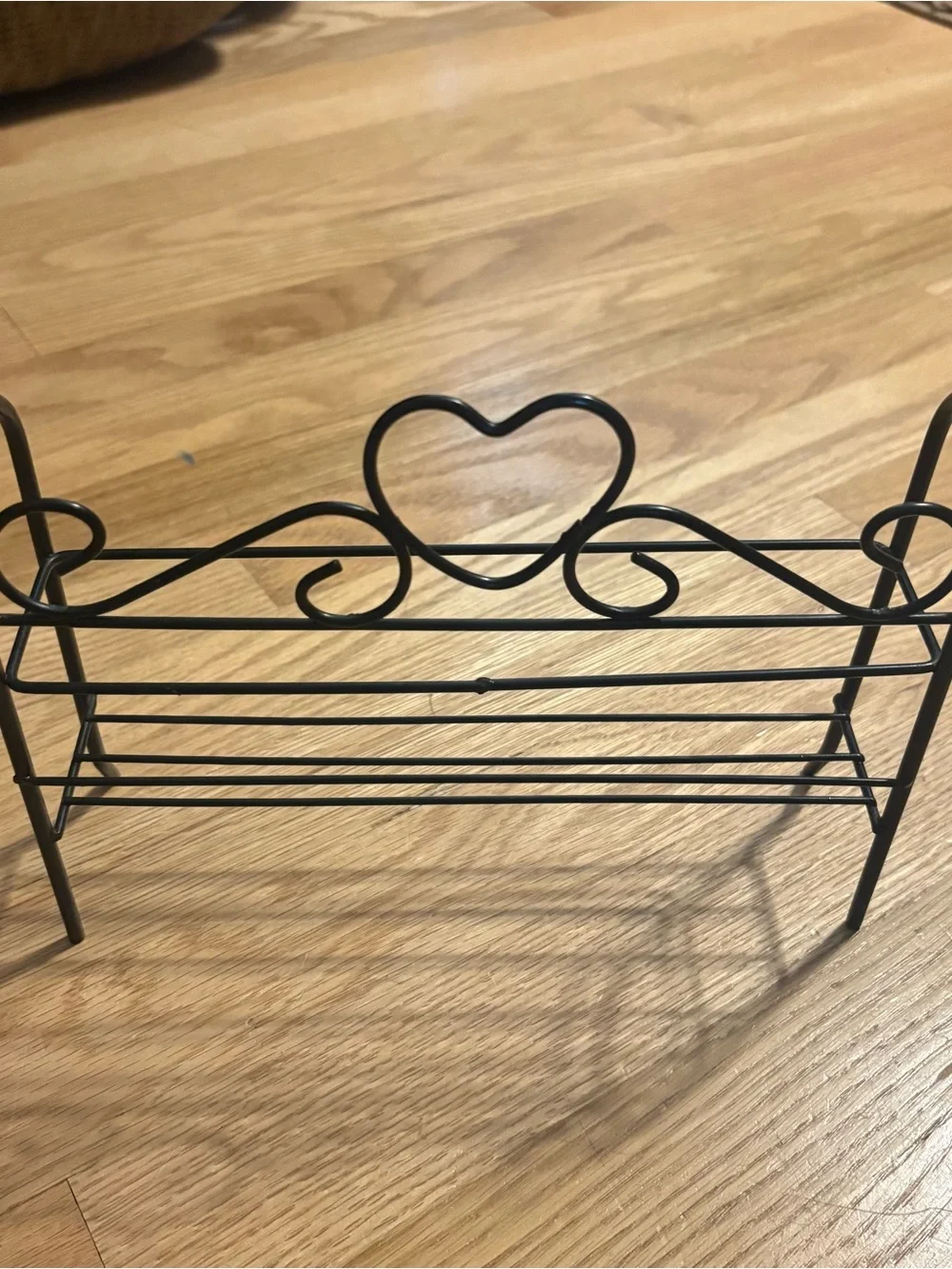 Vintage Heart Accent Metal Shelf Spice Rack Kitschy Cottage Core